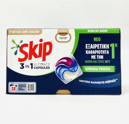 Капсули за пране Skip Spring Fresh 38бр