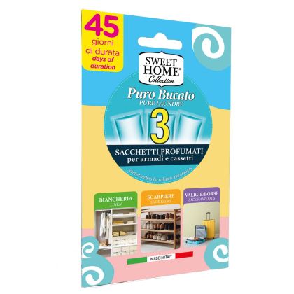 Ароматни сашета за гардероб 3бр Sweet Home Puro Bucato