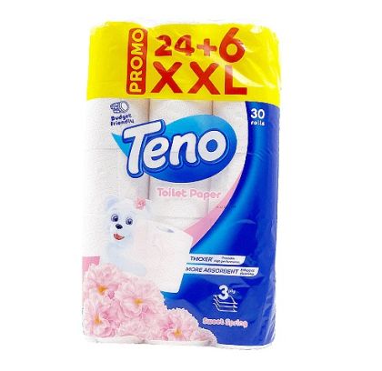 Тоалетна хартия Teno 24+6бр 3пл