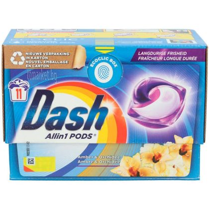 Капсули за пране Dash All in 1 Pods 11бр Амбър и Орхидея