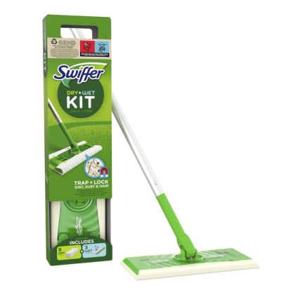 Моп с 8 сухи и 3 мокри кърпи Swiffer Kit