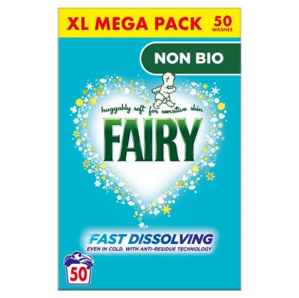 Прах за пране Fairy Non Bio 50пр 3кг