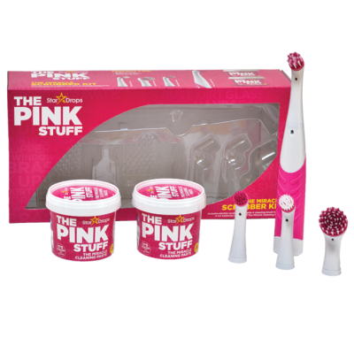 Почистващ комплект с паста и четки The Pink Stuff 