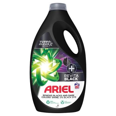 Течна прах Ariel 60пр 3л Revita Black за черни дрехи