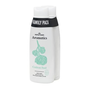 Душ гел 2х650мл Papoutsanis Aromatics Cotton Fresh