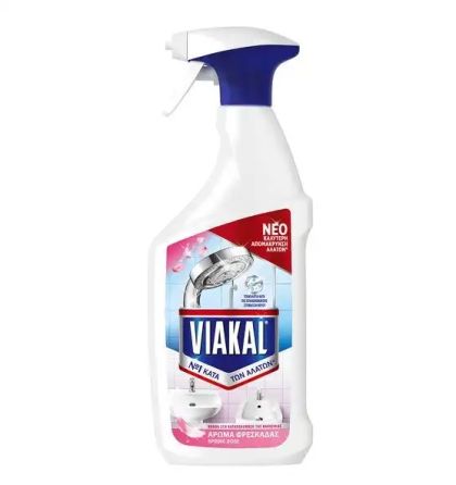 Спрей за баня п/в котлен камък Viakal 700мл Цветя