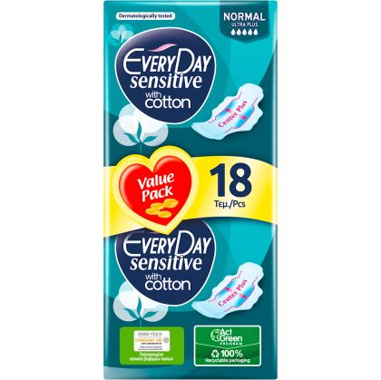 Дамски превръзки Every Day Sensitive Normal 18бр