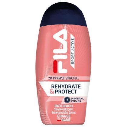 Шампоан и душ гел Fila 250мл Rehydrate & Protect