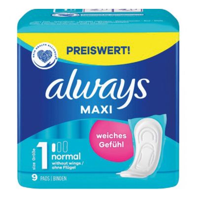 Дамски превръзки Always Maxi 1 Normal 9бр