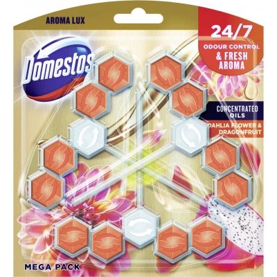 Топчета за тоалетна чиния Domestos 3бр Цветя и Драконов плод