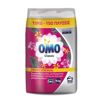 Прах за пране Omo Professional 15кг 150пр Тропически цветя