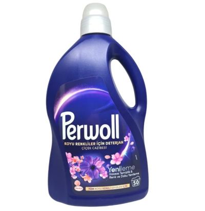 Течна прах Perwoll 50пр Сини цветя 2.75л