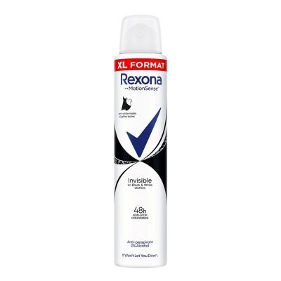 Дезодорант спрей Rexona 200мл Invisible Black & White